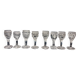 Cabaret set Baccarat 8 glasses and silver plated tray