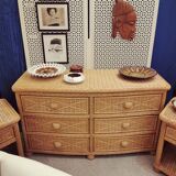 Wicker chest of drawers