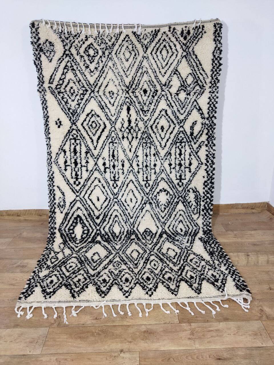 handmade abstract Berber rug 246 X 146 CM