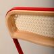 Giancarlo Piretti Plia Folding Chair in Red and Straw for Castelli, Italy