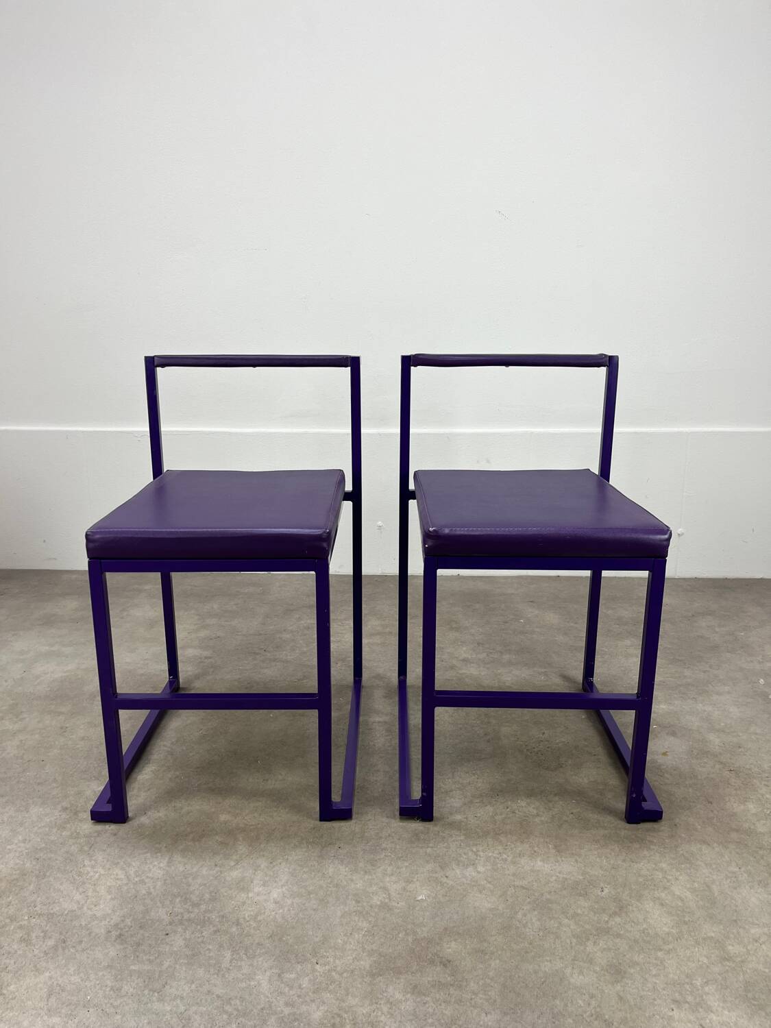 2 postmodern design chairs, 80s