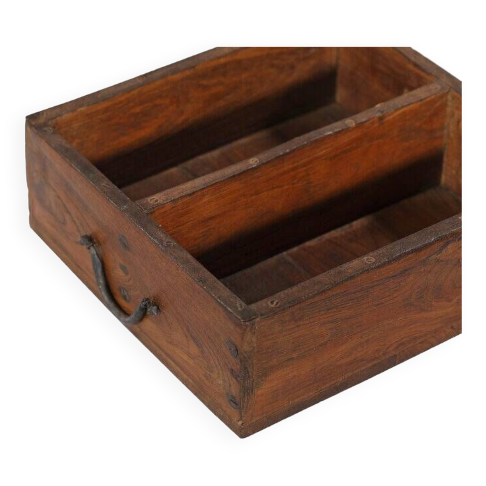 Old Teak Wood Tray Brick Mold