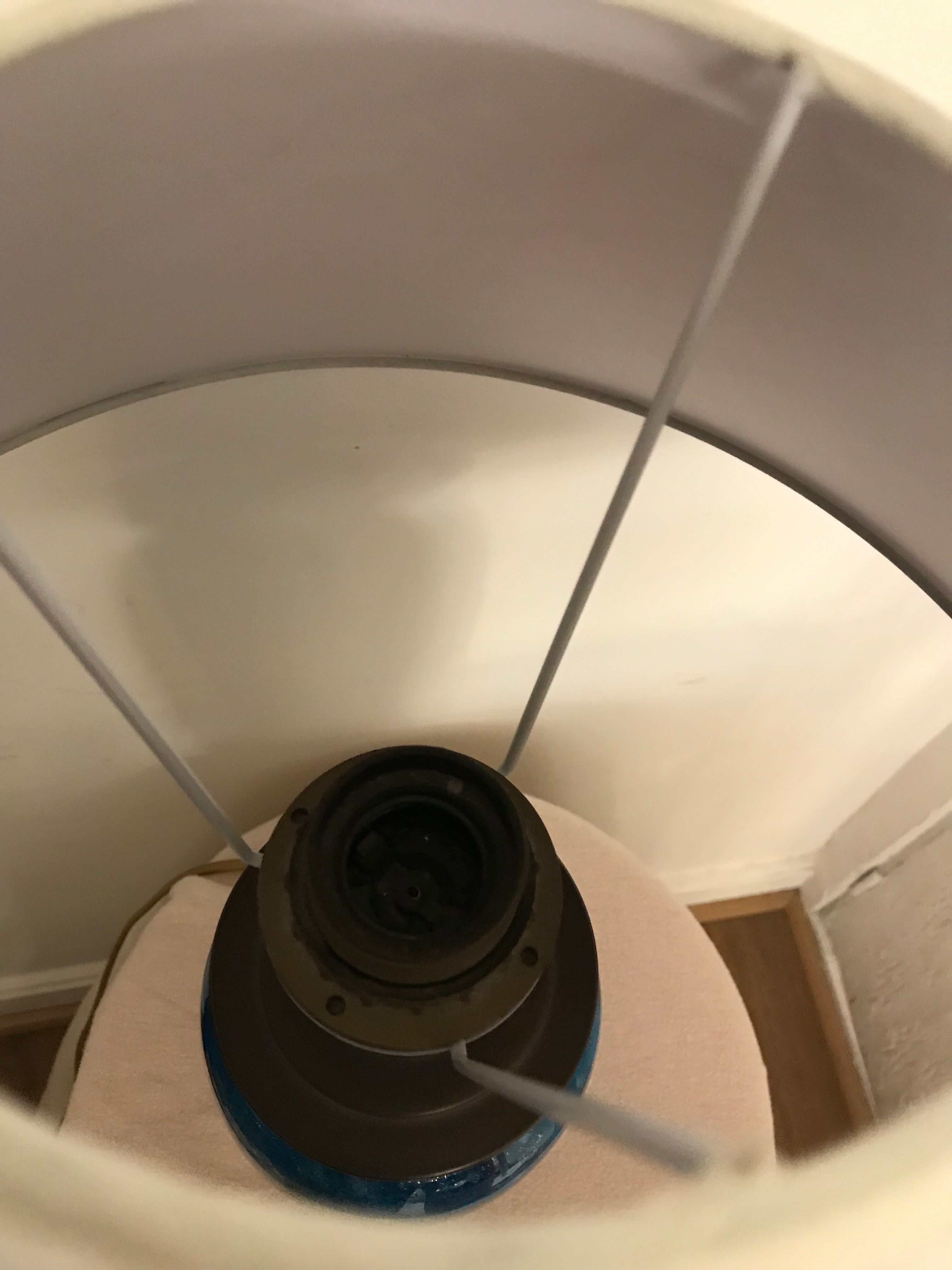 Jean-Noël Bouillet painted table lamp