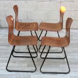 Set of 4 chairs Galvanitas S23 oak
