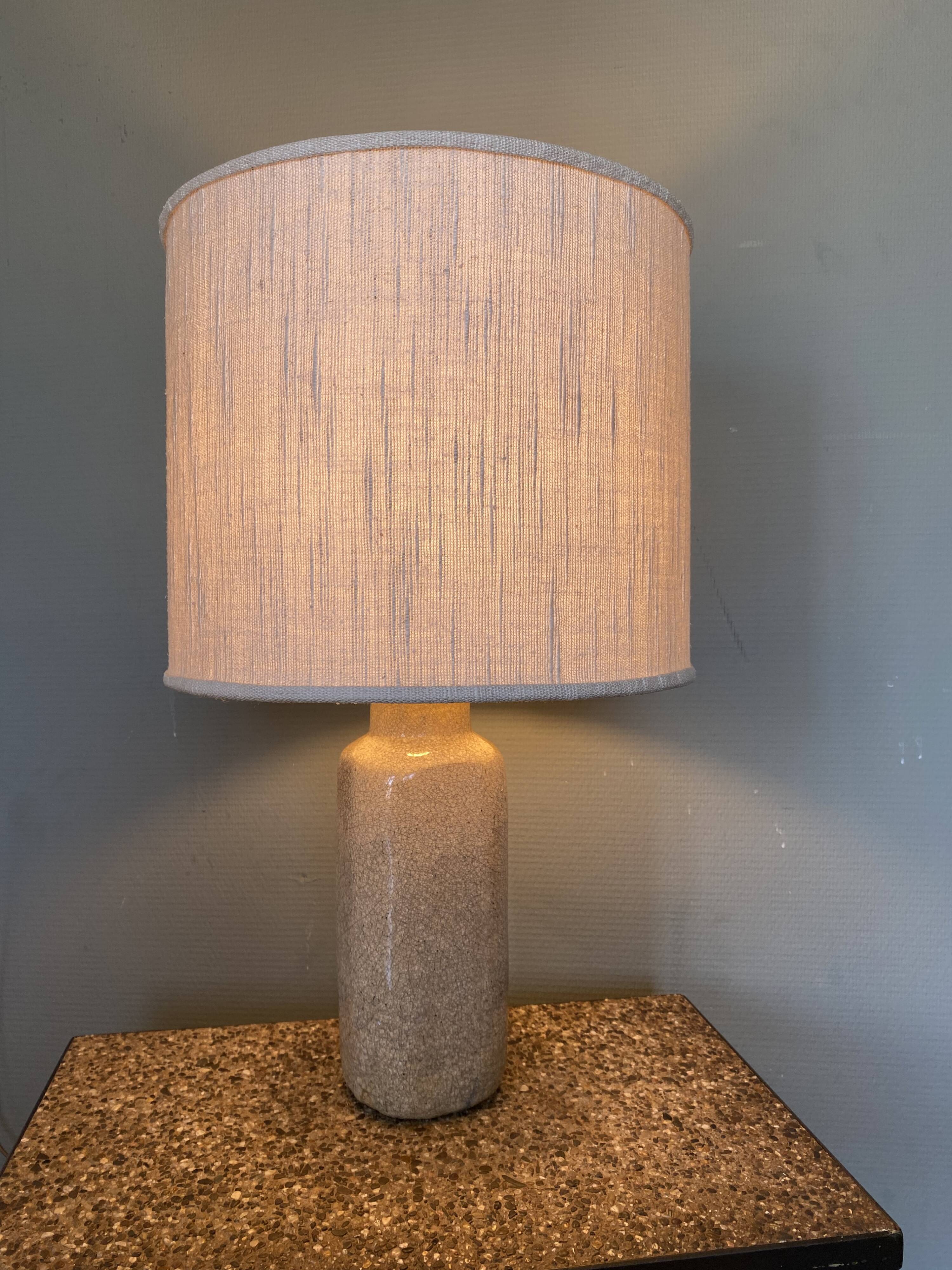 Vintage Earthenware Craquelé Mid-Century Table lamp by Pieter Groeneveldt, 1950s