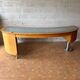 Large desk design in oak and smoked glass - 1990s