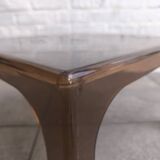 Smoked plexiglass side table