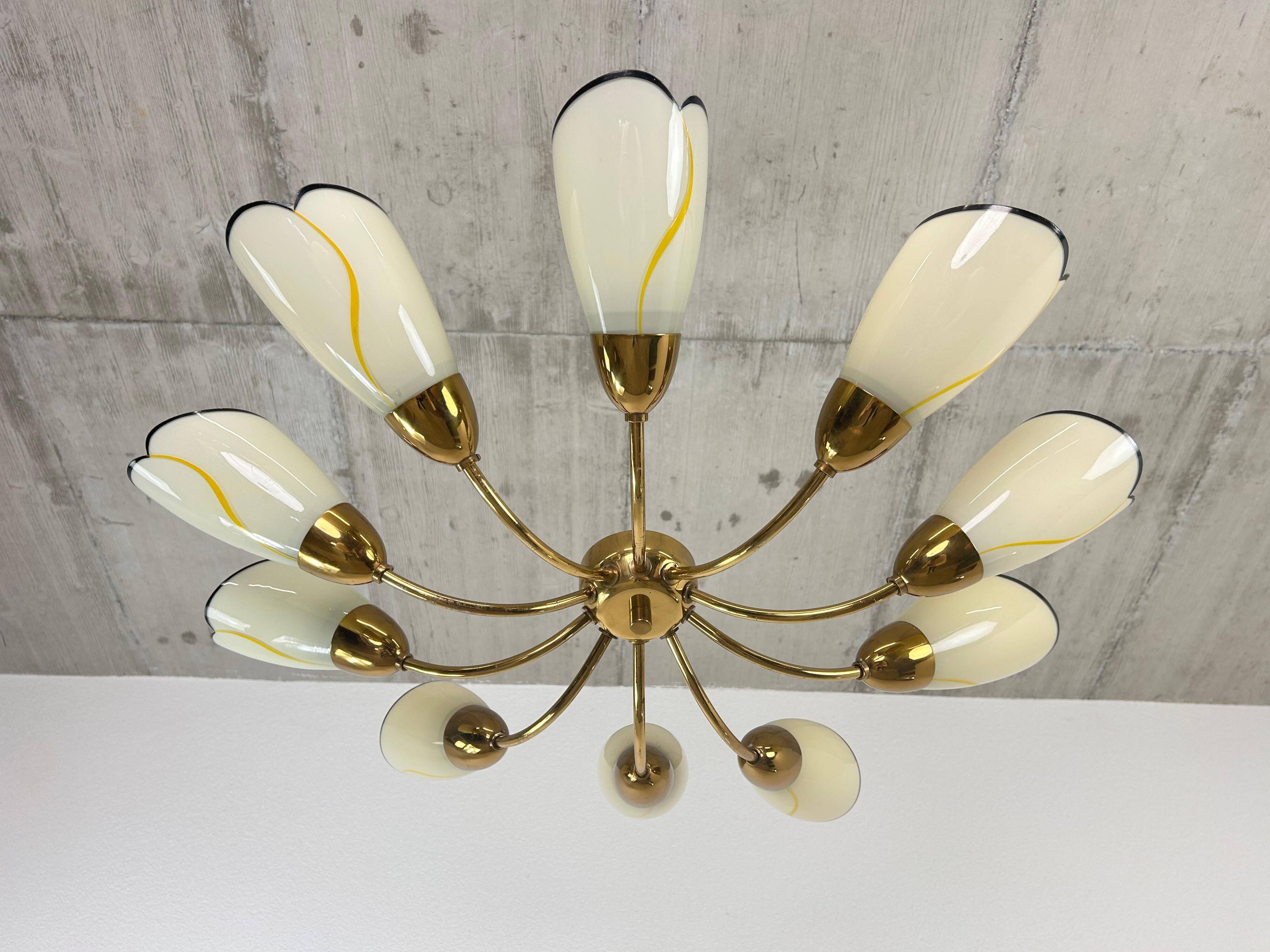 Modern mid-century chandelier by Instala Děčín.