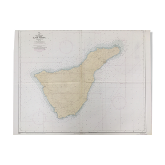 Carte marine ancienne de l’île de Tenerife