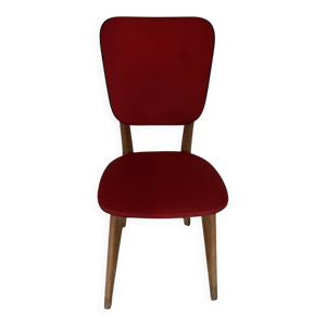 chaise similicuir rouge