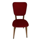 Chaise similicuir rouge années 70