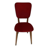 Chaise similicuir rouge années 70