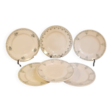 6 mismatched old plates