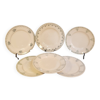 6 assiettes anciennes dépareillées