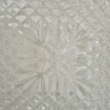 Square ceiling light in molded glass