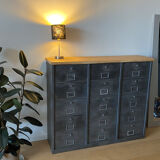 Meuble de rangement industriel Vandex Ronéo 15 clapets bois métal