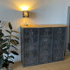 Meuble de rangement industriel Vandex Ronéo 15 clapets bois métal