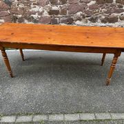Large Alsatian bistro coffee table in fir French bistro table 1930