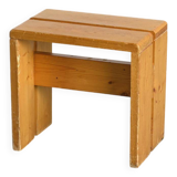 Solid pine stool from Les Arcs, circa 1975.