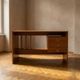 Writing desk, vintage wooden desk, 1980s, Czechoslovakia