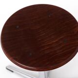 Set of 4 Vintage Industrial Stools 1970s, Chrome Adjustable Stools