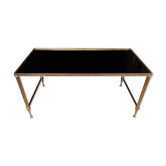 Brass and glass coffee table
