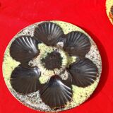 5 plates stamped Marius Giuge potter artist Vallauris diam 23.5 cm