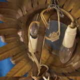 Wall light or sun ceiling with a foliage motif, in a Florentine style