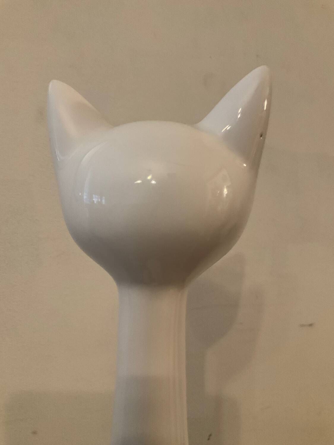 Vintage glazed ceramic cat 53cm