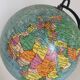 Globe vintage 1960  terrestre Girard et Barrère verre - 27 cm
