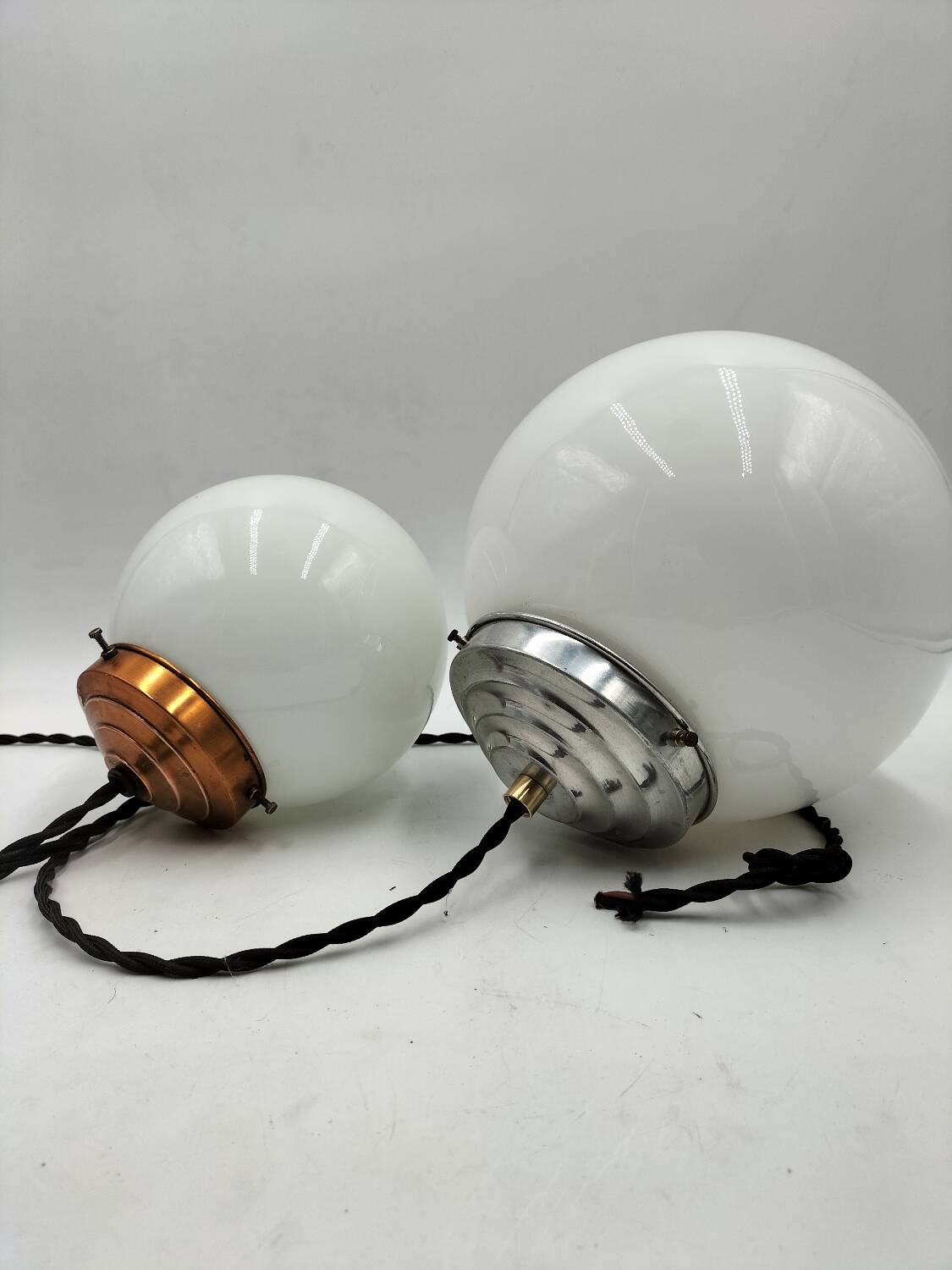Opaline glass ball pendant lights
