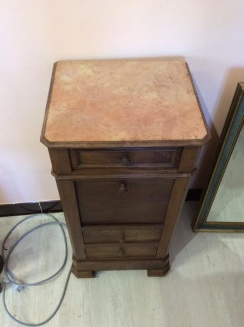 Wooden bedside table