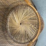 Vintage wicker peacock chair, 1970s