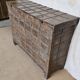 Old chest - dowry console from Bikaner in teak and wrought iron