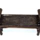 Brutalist wooden bench, sweden, 1970