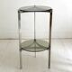 Chrome and glass side table vintage 1970s