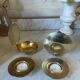 Pair of Scandinavian brass candlesticks