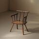 Fauteuil en bois massif, art populaire, Royaume-Uni , XIXᵉ siècle