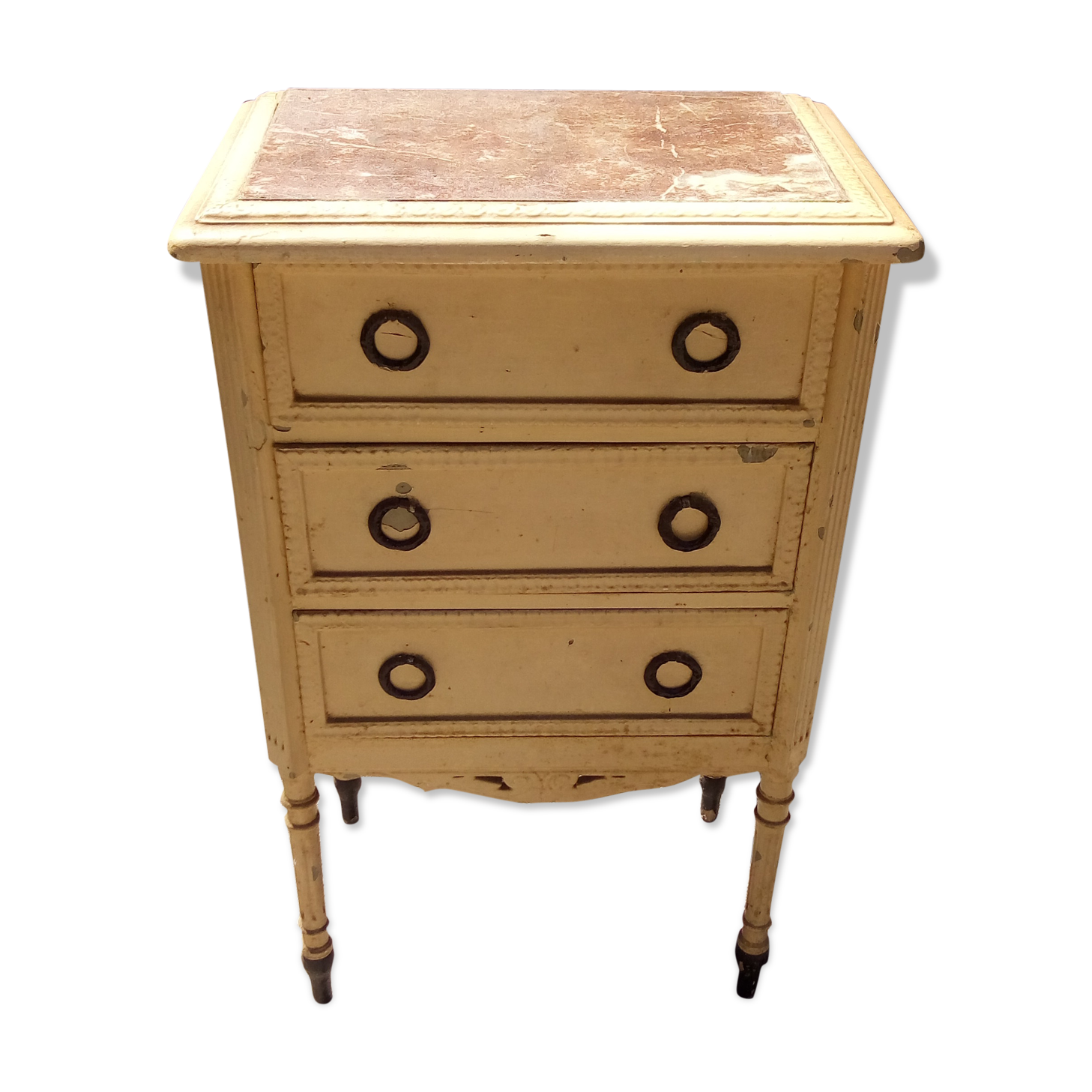 small furniture console 3 drawer 19th