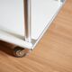 Vintage industrial coffee table on wheels – 70s workshop style