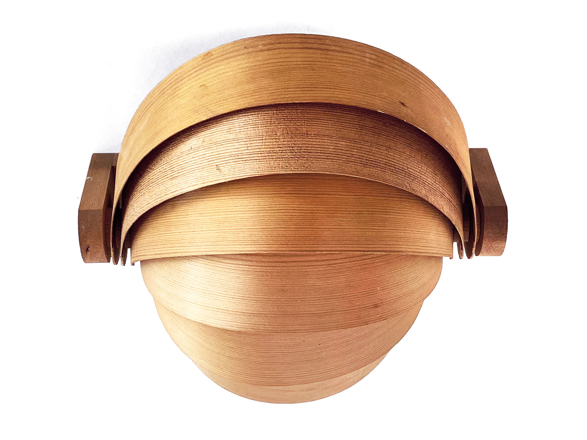 Pine veneer wall lamp/visor light by Translandia. Denmark 1960s