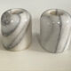 Pair of vintage Carrara marble candlesticks