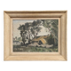 Oil on canvas landscape with Vendée basket by C. Bonno 1949