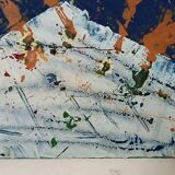 Abstract painting - oil on canvas - Simone Ciani - 1990s - materialist