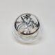 Iris 1989 Seagull Pewter Lidded Glass Potpourri Container