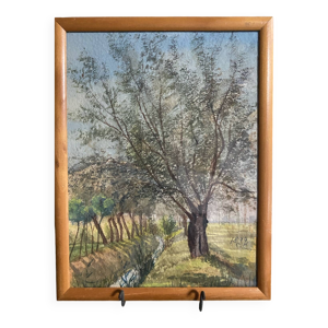 Aquarelle signée datée - 1894