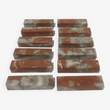 Set of 6 marble knife holders