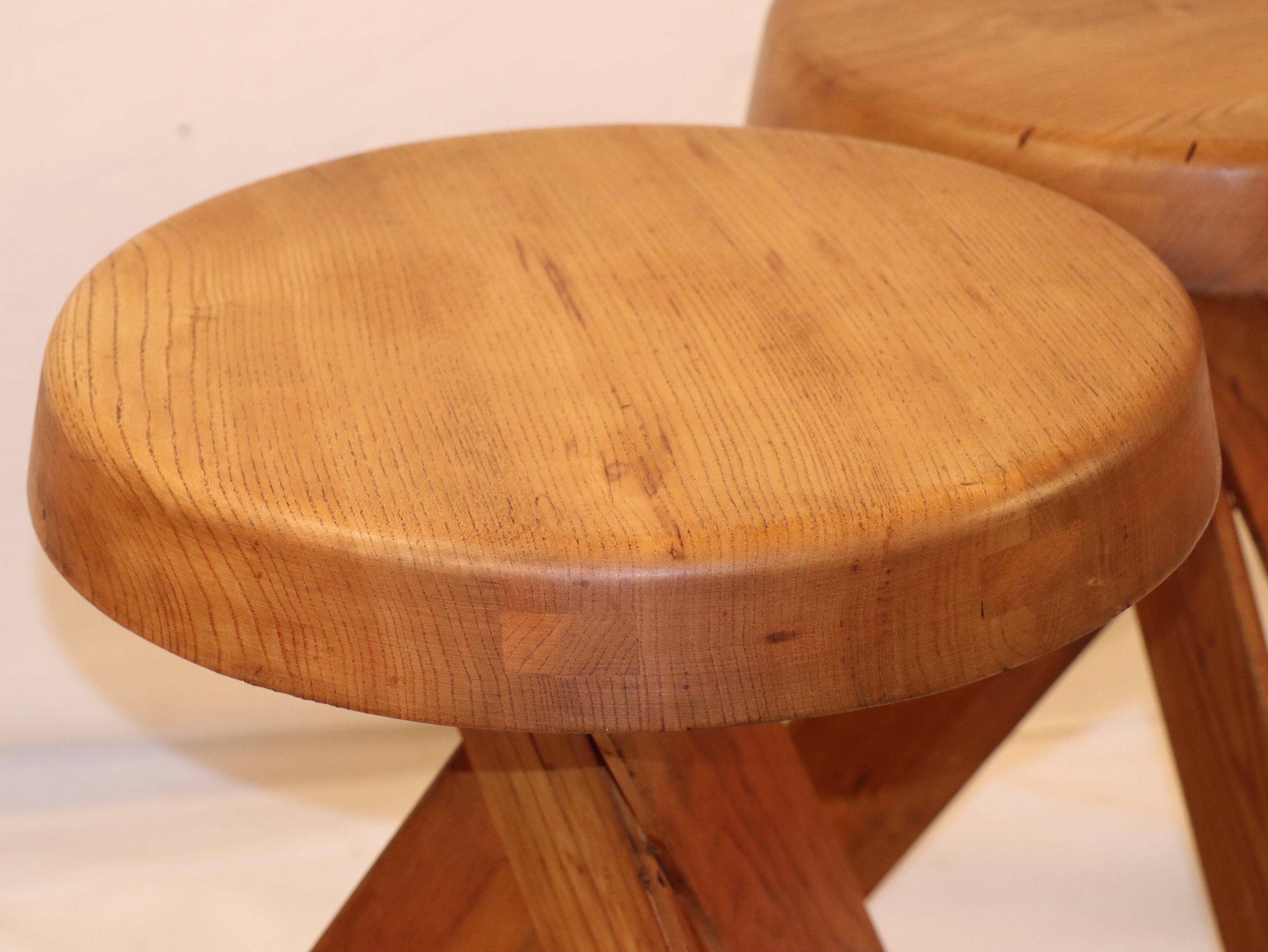 Pierre Chapo's pair of S31 stools