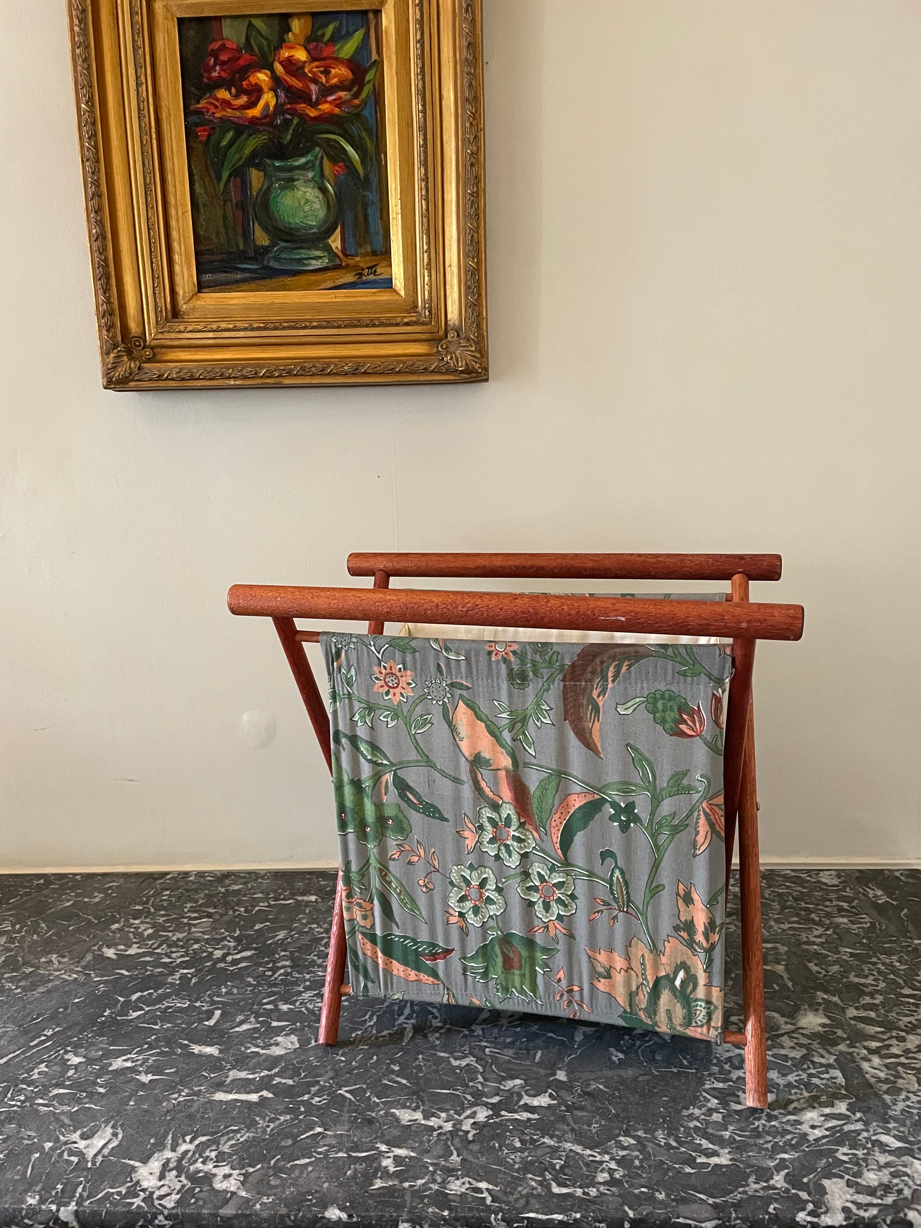 Wood and fabric magazine holders