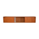 Danish MidCentury Teak Wall Mounted Sideboard, 1960s.